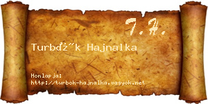 Turbók Hajnalka névjegykártya