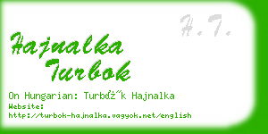 hajnalka turbok business card